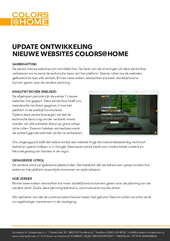 Update C@H website
