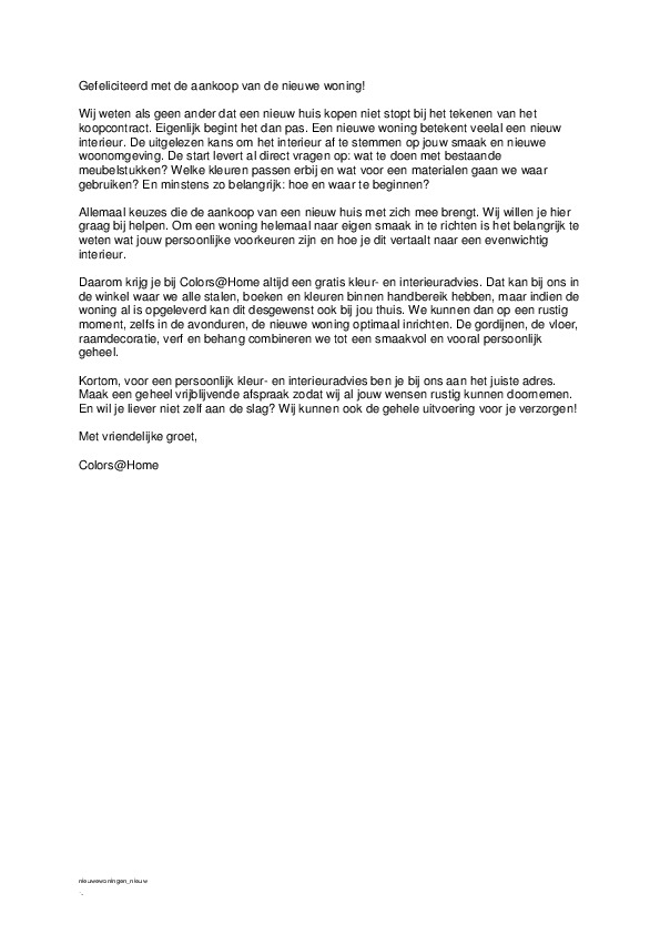 Makelaar/ nieuwe woning