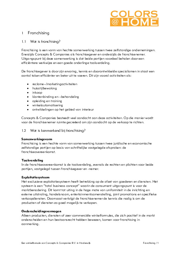 Franchising