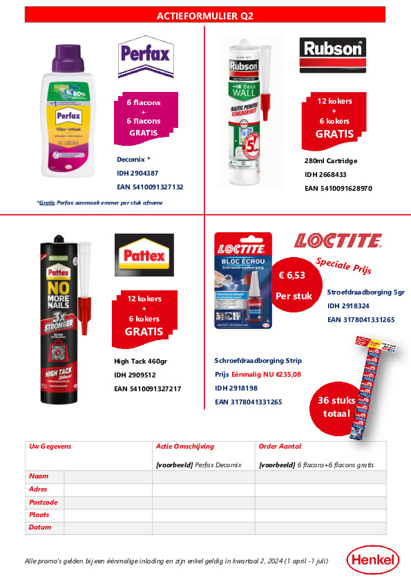 Henkel Actieformulier Q2 Onepager