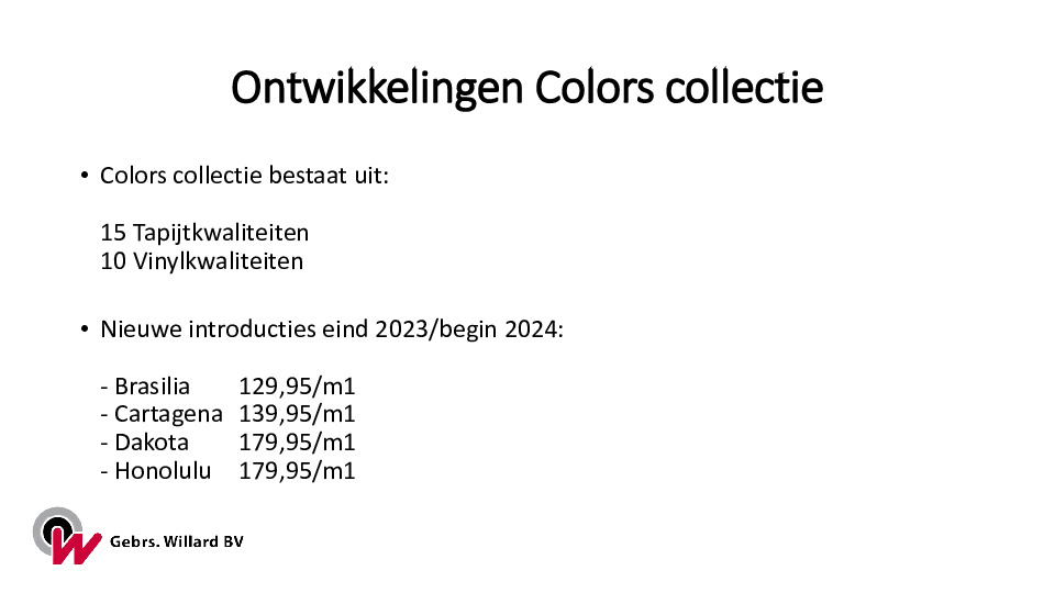 Colors Tapijt- en Vinylcollectie introducties